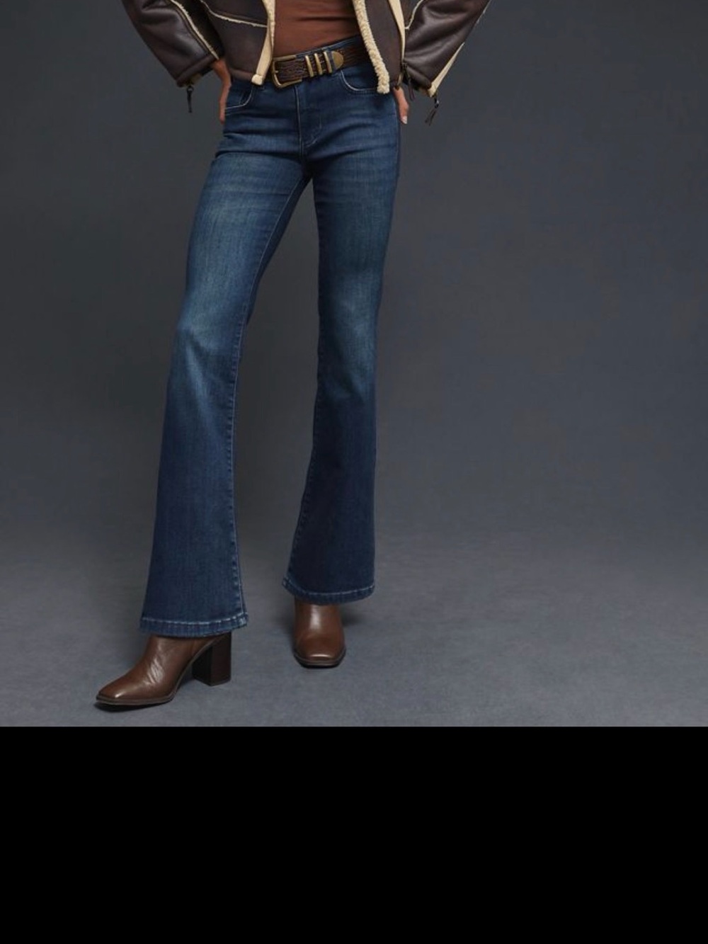 Pilcro Dark Blue Flare Jeans